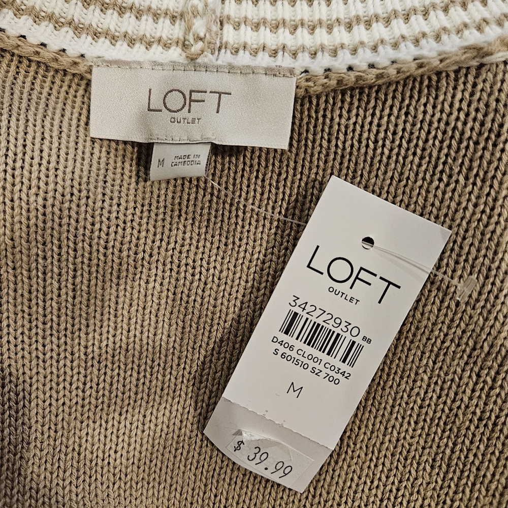 NWT Loft Outlet sz MED cardigan - Picture 7 of 8
